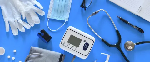 Banner image showcasing advanced medical equipment including diagnostic tools, surgical instruments, and monitoring devices, symbolizing the company's commitment to healthcare innovation and quality patient care.