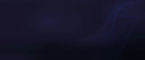 Abstract dark background with flowing blue grid lines forming wave-like patterns, creating a futuristic and digital design aesthetic.